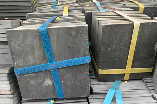 Đá slate đen vảy đồng Lai Châu 20x20x(0,4-1)cm